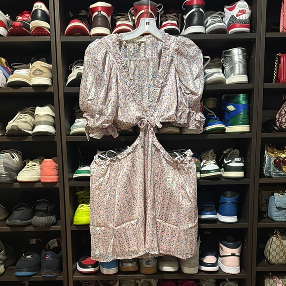 For Love & Lemons Phoebe Floral Puff Sleeve Dress - Picture 6 of 13